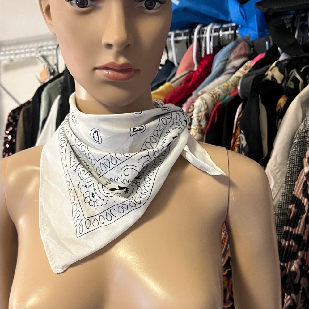 White Bandana Scarf